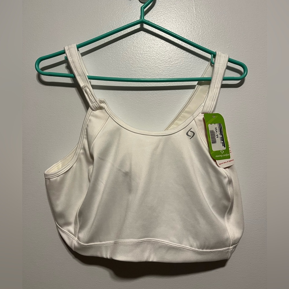 NEW Moving Comfort White Fiona Bra 44DD Sports Bra -